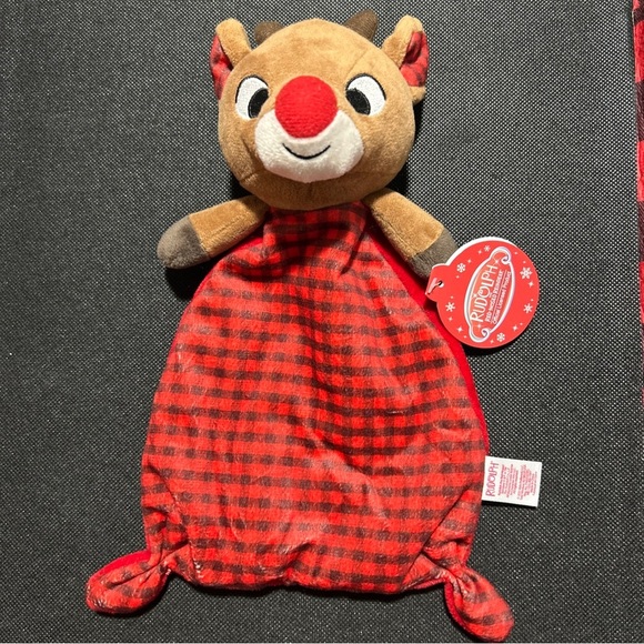 kids preferred Other - My First Rudolph Plush Lovey Security Blanket Rudolph the Red Nosed Reindeer 10”